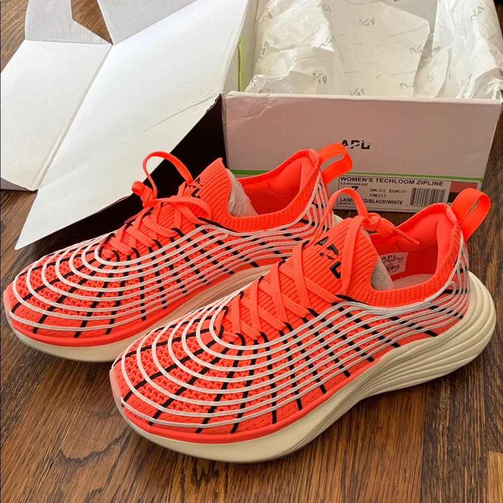 *NEW* APL Women's Techloom Zipline Laser Red Black White Size 7 MSRP $350 - Picture 3 of 8